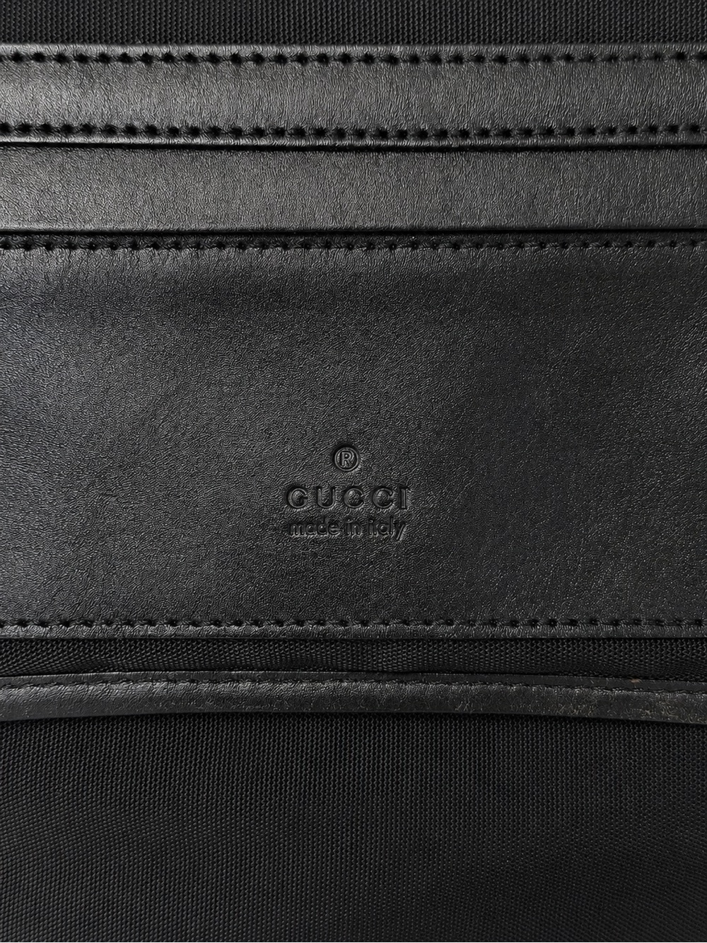 Gucci Vintage Nylon Leather Messenger Crossbody Bag 019 0376 - Picture 8 of 11